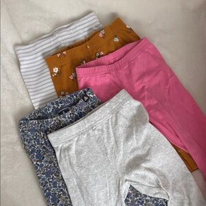 Floral and Solid Baby’ Leggings Set